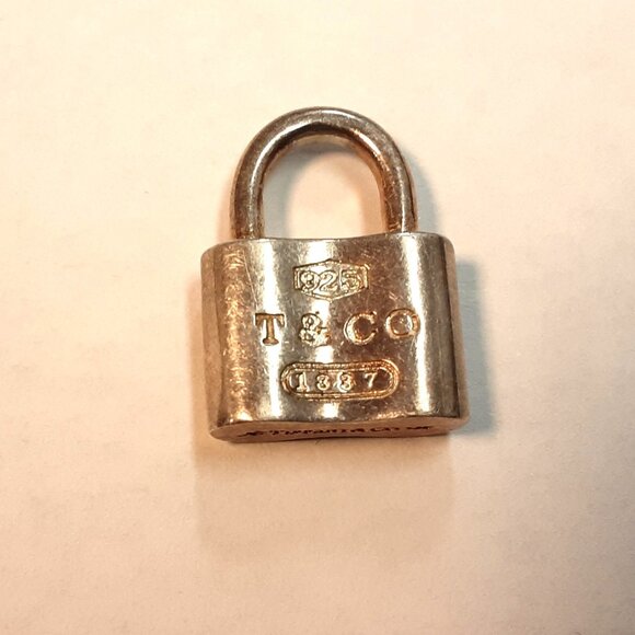 Tiffany & Co. 1837 Sterling Silver 925 Padlock Lock Charm Pendant Non-Openable - Picture 1 of 4